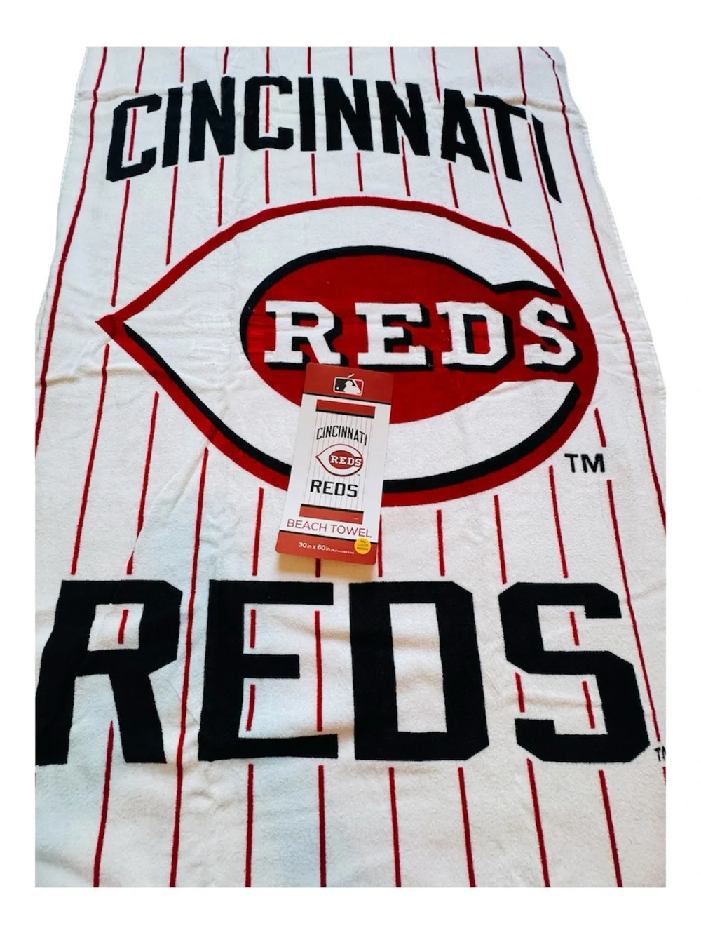 Cincinnati Reds Beach Towel - Red, Black, White 30x60